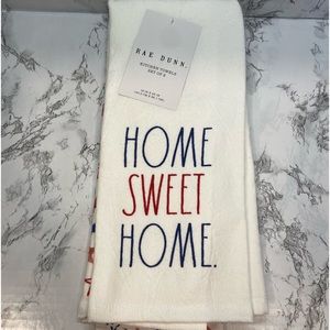 *NEW* July 4th - Rae Dunn set of 2 Patriotic Kitchen Towels “Home Sweet Home”